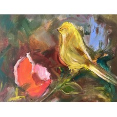 Whispers of the Garden  original oil painting  on canvas 60*80 см by Ukrainian artist Marina Stognieva